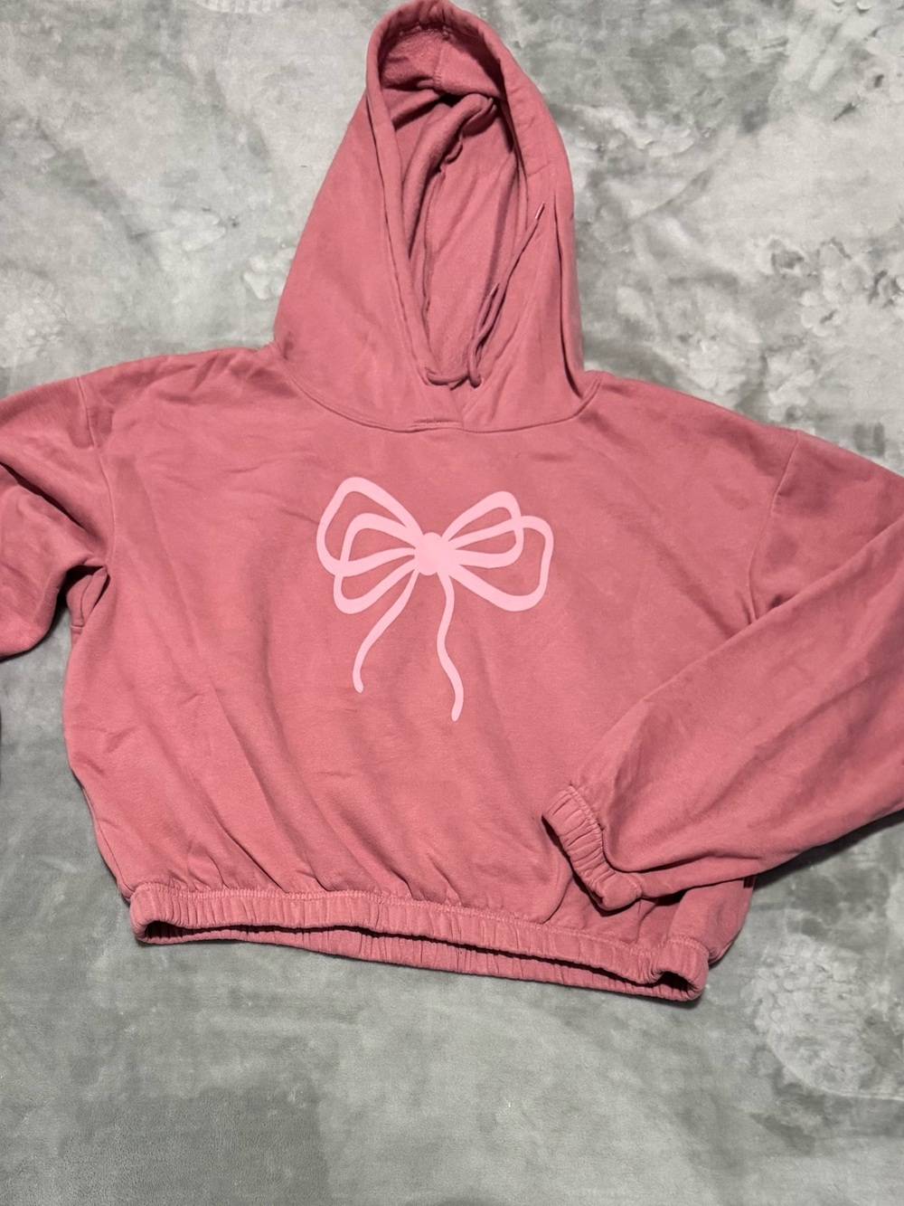 Kids/Juniors Pink Bow Hoodie Sweatshirt XXL